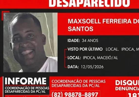 Polícia Civil investiga desaparecimento de homem em Maceió