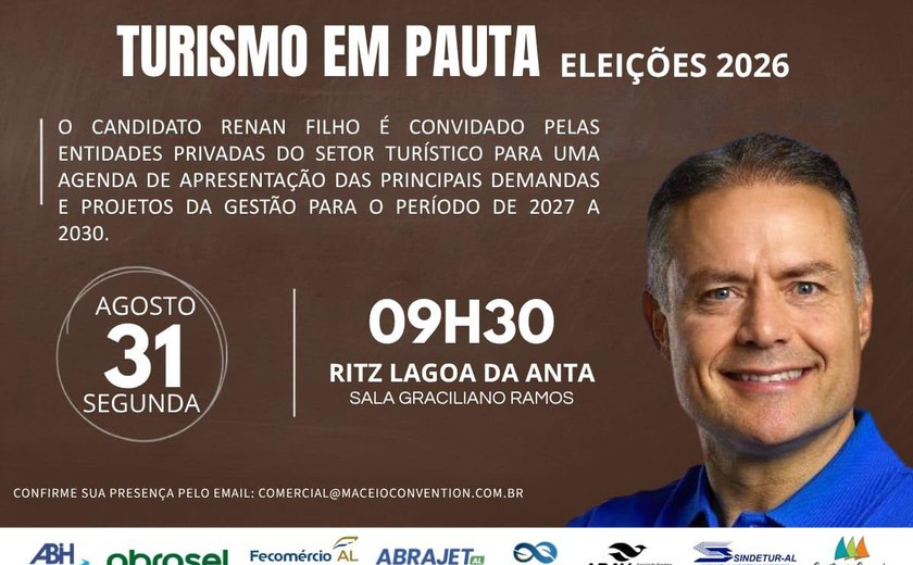 Trade turístico e Fecomércio se reúnem com candidato Renan Filho para apresentar demandas e agenda do setor para Alagoas