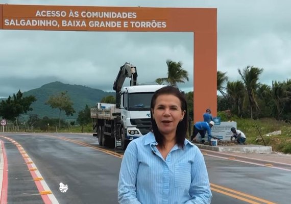 Tapera recebe Paulo Dantas para entrega de rodovia e vias pavimentadas; anuncia vice-prefeita