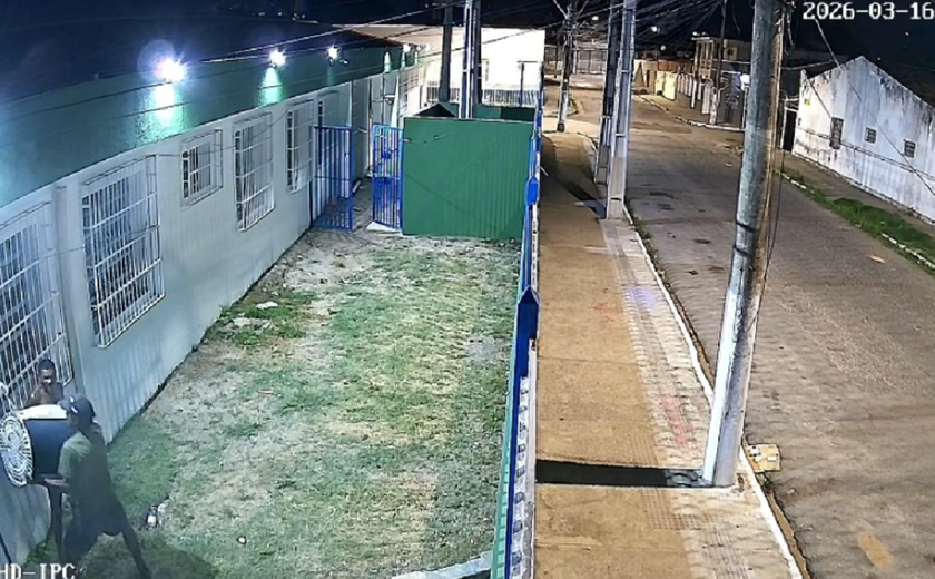 Polícia divulga imagens de suspeitos de furtar equipamentos de escola em Maceió