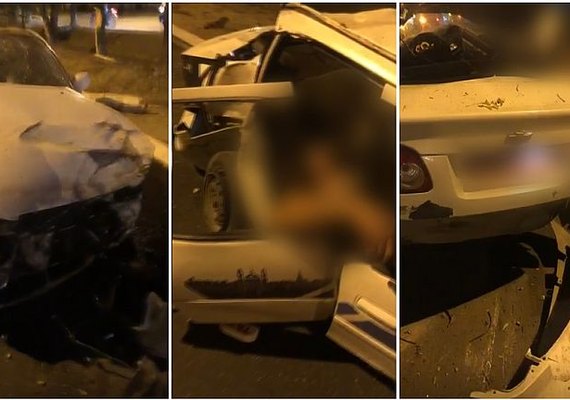 Uma pessoa morre e três ficam feridas em grave acidente na Avenida Durval de Góes Monteiro