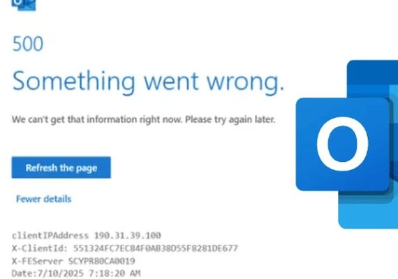 Outlook fica fora do ar após falha global no Microsoft 365