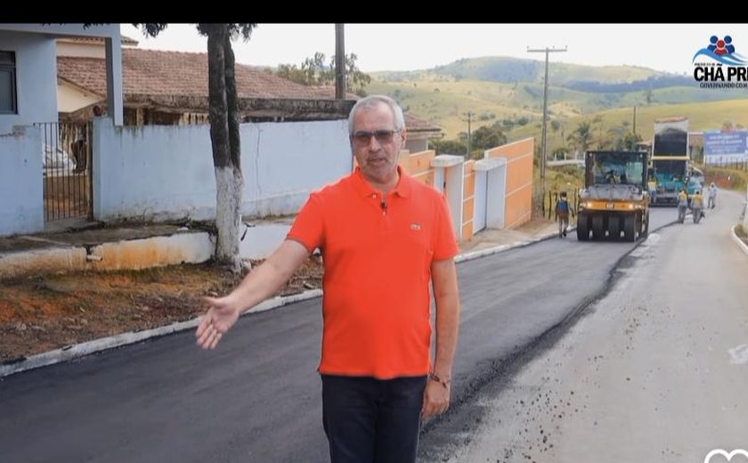 Finalmente rodovia de Chã Preta agora vai ser entregue, diz prefeito enaltecendo apoio do Estado