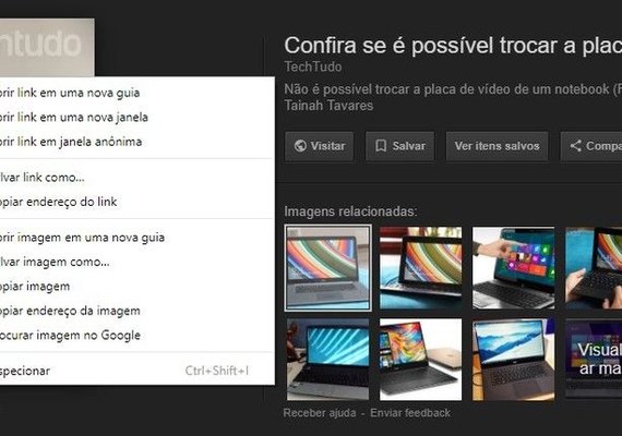 Para dificultar o roubo de fotos, Google remove botão 'ver imagem'