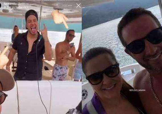 Casal ioiô, Maiara e Fernando estão juntos em praia de SC após separação polêmica