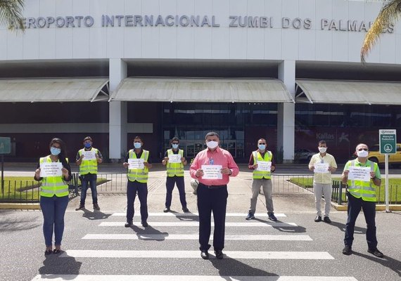 Colaboradores do Aeroporto Zumbi dos Palmares homenageiam vítimas do Covid-19