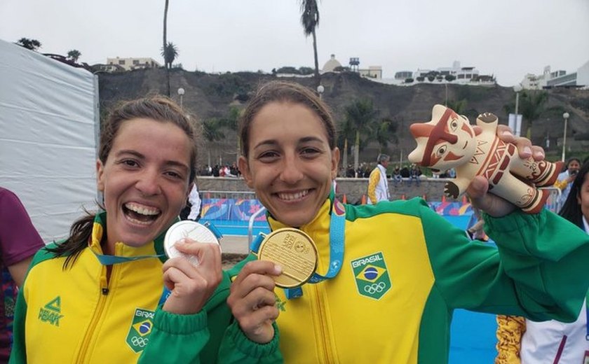 No triatlo feminino, Brasil conquista o 1º ouro e 1ª prata no Pan-Americano de Lima
