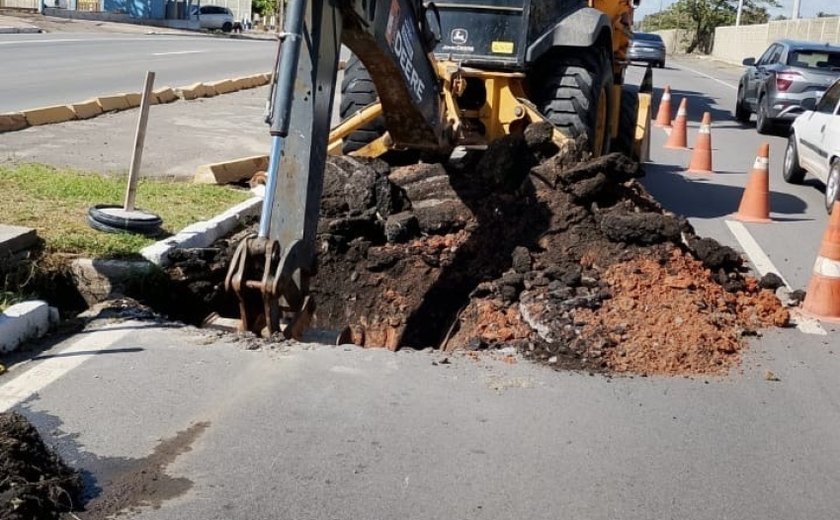 Obra emergencial interdita parcialmente a Avenida Assis Chateaubriand