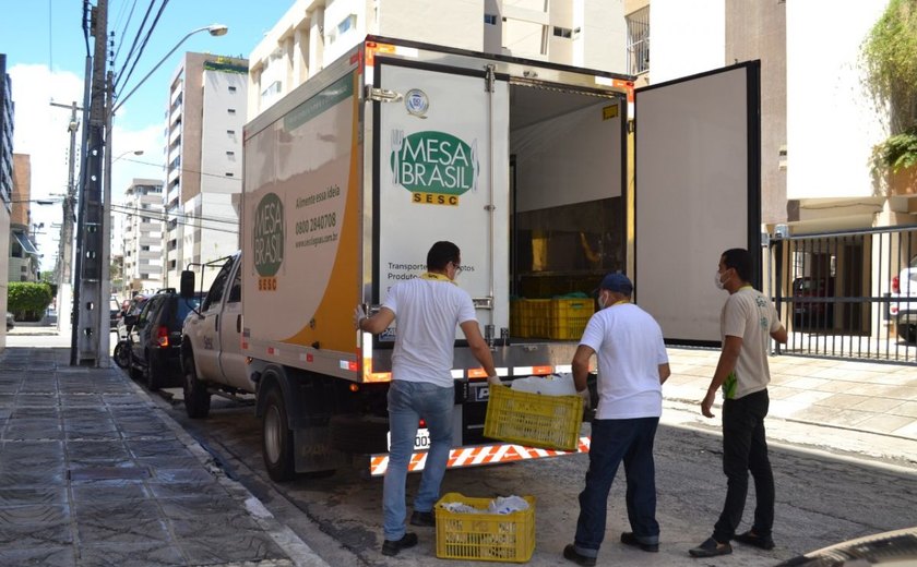 Mesa Brasil repassa mais 14 mil quilos de alimentos para instituições de AL