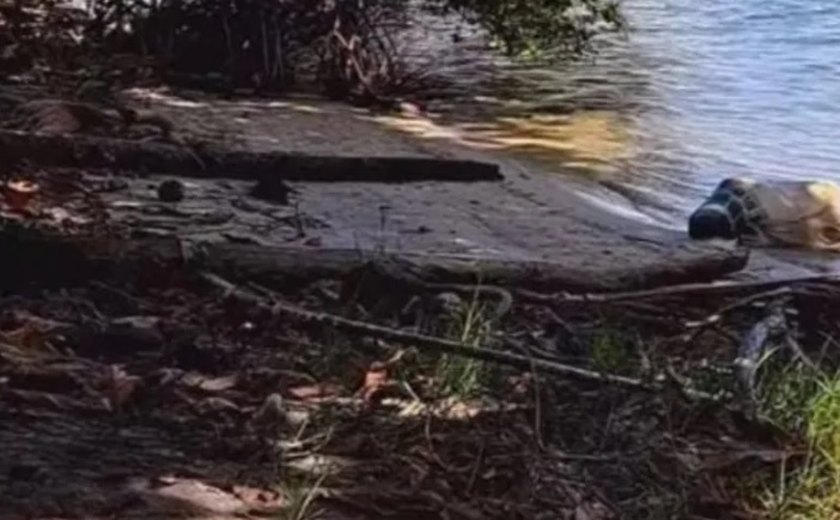Corpo é encontrado dentro de saco com fio enrolado no pescoço na Lagoa Maguaba em Marechal