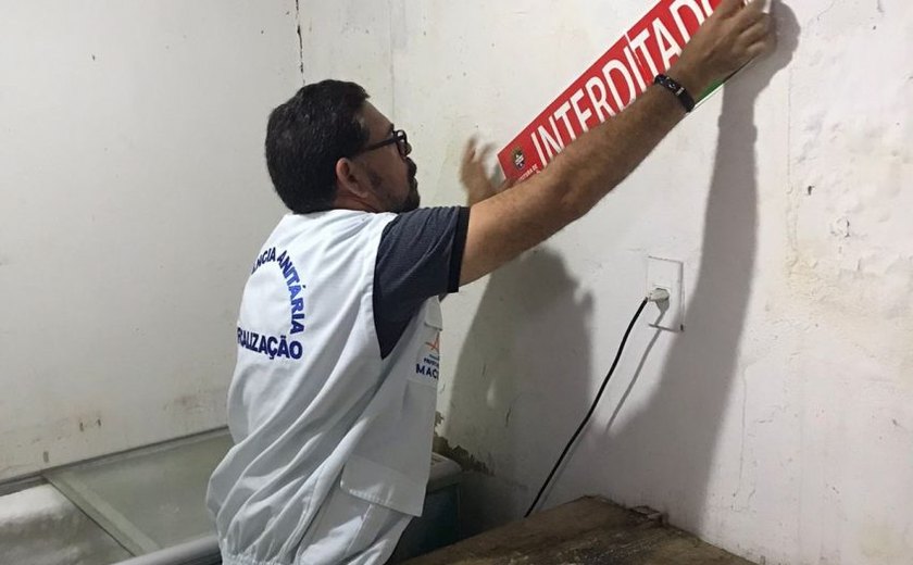 Vigilância Sanitária interdita lanchonete no bairro do Trapiche da Barra