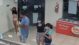 Mulher usa vestido como máscara e entra apenas de lingerie em sorveteria