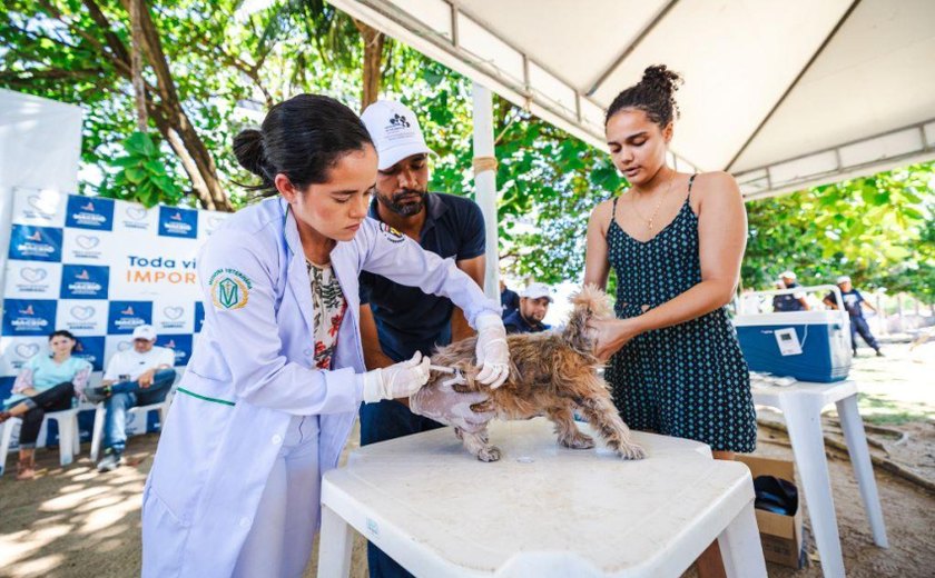 Quase 4 mil animais são vacinados contra raiva em Maceió no fim de semana; veja próximos locais
