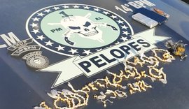 Suspeito de tráfico é preso pela PM com mais de 330 pedras de crack em Messias