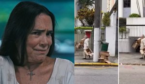 Atriz Regina Duarte é flagrada catando papelão nas ruas de SP