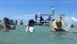 Vídeo mostra festa com DJ e muita bebida em piscina natural de área de proteção no Litoral Norte de Alagoas