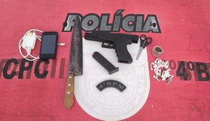 PM/AL prende suspeitos de crimes contra a vida e apreende armas e simulacro