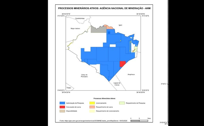 Craíbas: mais de 60% do território é sujeito à mineração