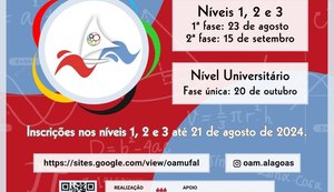 Inscrições abertas para a Olimpíada Alagoana de Matemática