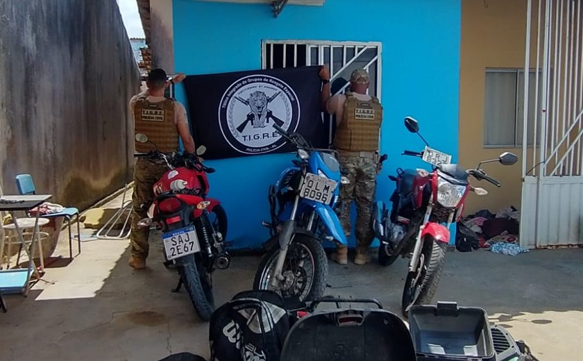 PC recupera três motos roubadas numa casa no bairro Cidade Universitária