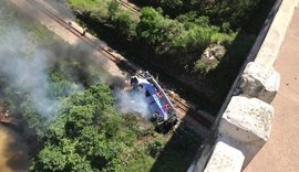 Sobe para 19 o número de óbitos na queda de ônibus com placa de Alagoas de viaduto