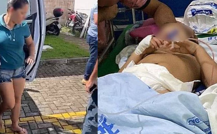 Ré confessa e depois nega ter arremessado enteado de 4º andar em Maceió