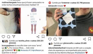 Eleitores de Haddad levam livros para local de votação no 2º turno