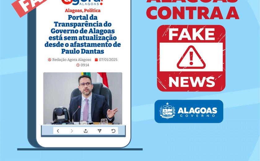 Informação de que o Portal da Transparência do Governo está desatualizado é fake news, diz CGE