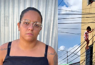 Mãe agradece a policial que salvou filha pendurada em fios de alta tensão em Alagoas