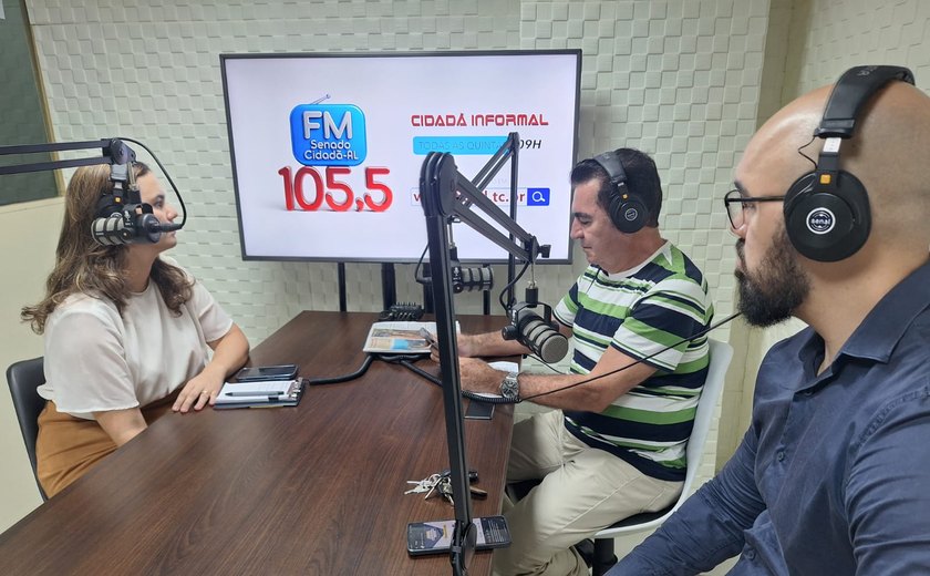 Auditores do TCE detalham seminário e reforçam papel técnico na fiscalização durante entrevista na Rádio Senado em Alagoas