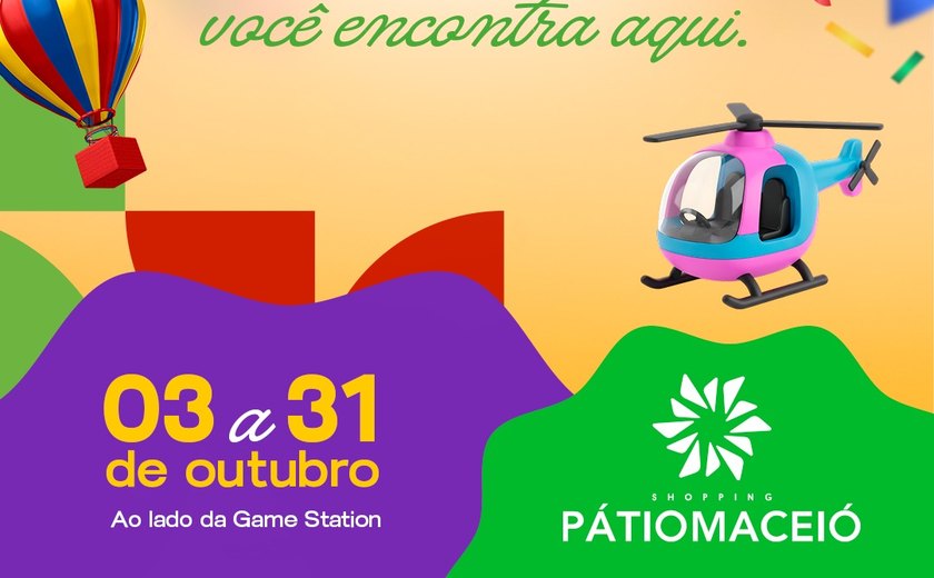 Shopping Pátio Maceió amplia programação gratuita para o mês das crianças