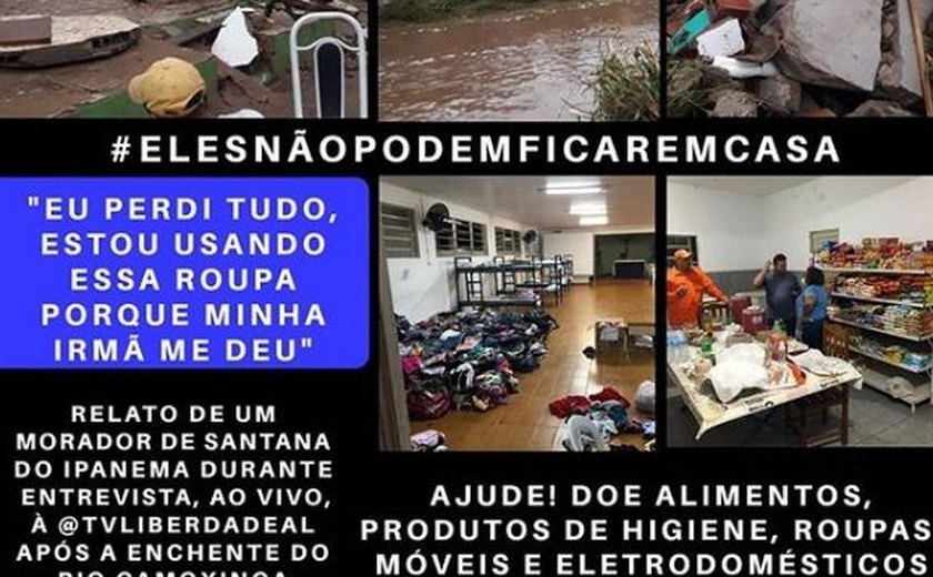 Moradores de Santana do Ipanema ficam desalojados após forte chuva