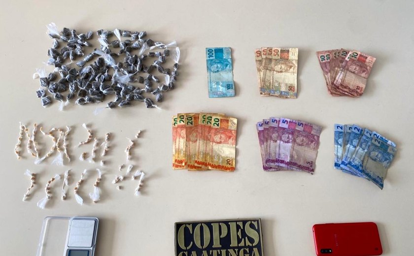 PM apreende mais de 200 porções de drogas em São José da Tapera