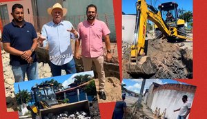 Com técnica e máquinas no canteiro, Quebrangulo enfrenta e corrige falha crônica em vias de conjunto residencial