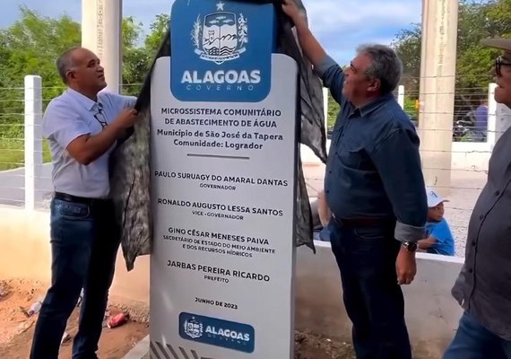 Tapera inaugura Microssistema de Abastecimento de Água com apoio do governo de AL