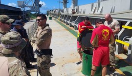 PF aciona Corpo de Bombeiros para vistoria em navio atracado no Porto de Maceió