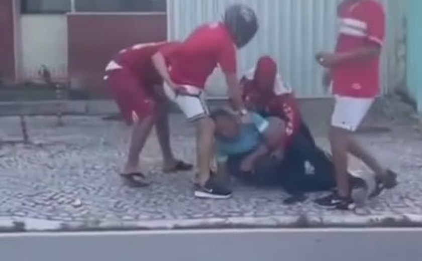 Cadetes da PM prendem membro de organizada do CRB que agrediu torcedor do CSA no Farol