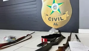 Operação Águas Turvas prende três pessoas e apreende armas e drogas no Sertão de Alagoas