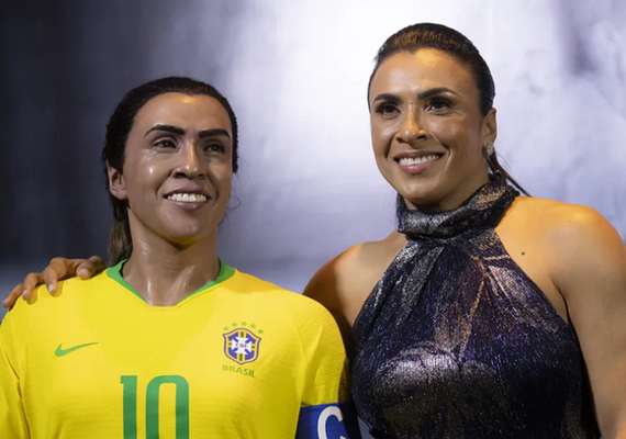 Alagoana Marta ganha estátua de cera no Museu da Seleção Brasileira