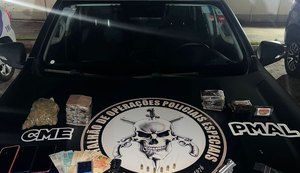 Armas e drogas são apreendidas pela PM em ocorrências na parte alta de Maceió