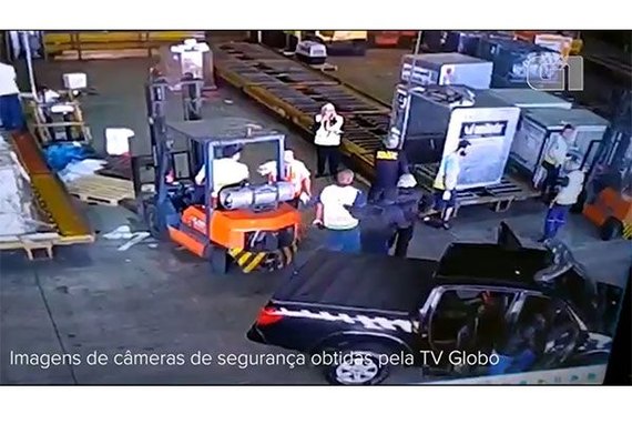 Câmera de segurança registra roubo de 750 kg de ouro em Aeroporto