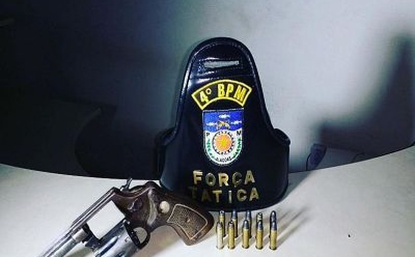 4º BPM apreende indivíduo com uma arma de fogo no bairro do Farol