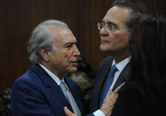 Temer recebe senador Renan Calheiros no Palácio do Planalto