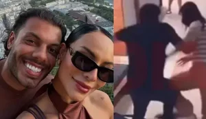 Novas imagens mostram Aline Mineiro e namorado em briga com jovem de 20 anos