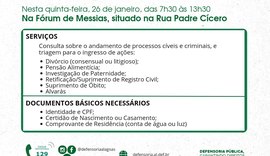 Defensoria Pública realiza mutirão de assistência jurídica e gratuita para população carente