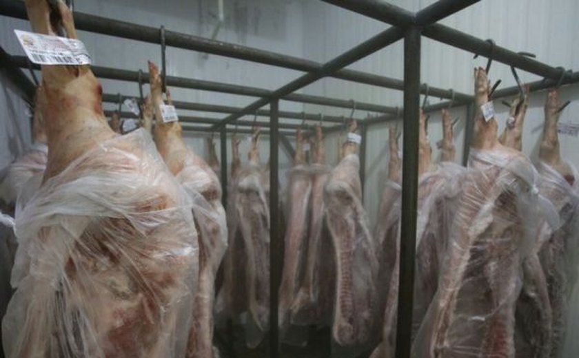 Fiscalização apreendeu 1,4 tonelada de carnes suínas com validade vencida