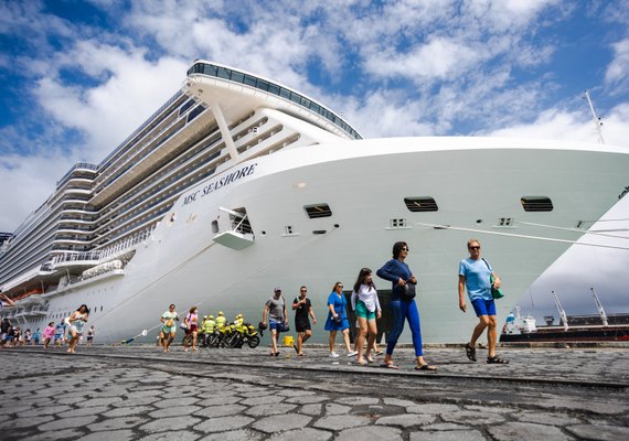 Navio MSC Seashore encerra temporada 2022/2023 em Maceió nesta terça (21)