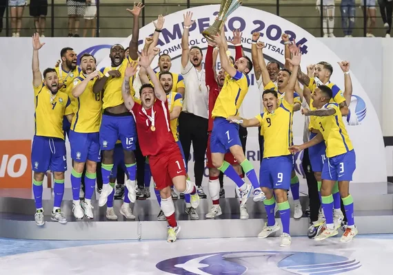 Brasil supera Argentina e conquista Copa América de futsal