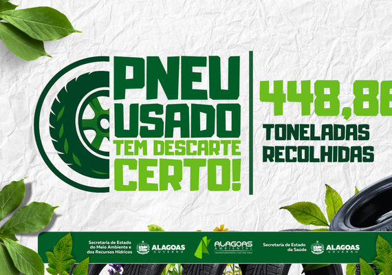 Campanha ‘Pneu usado tem descarte certo’ bate recorde histórico e recolhe 448,86 toneladas