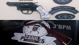 PM apreende duas armas de fogo durante noite de sábado